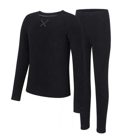 Terramar - Kid's 4.0 Winter Warmer Fleece 2pc Set - Black