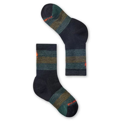 Smartwool - Kids Hike Full Cushion Striped Crew Socks - Laguna Blue
