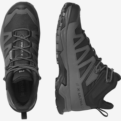 Salomon - X Ultra 4 Mid Wide GTX - Men's - Black Magnet Pearl Blue