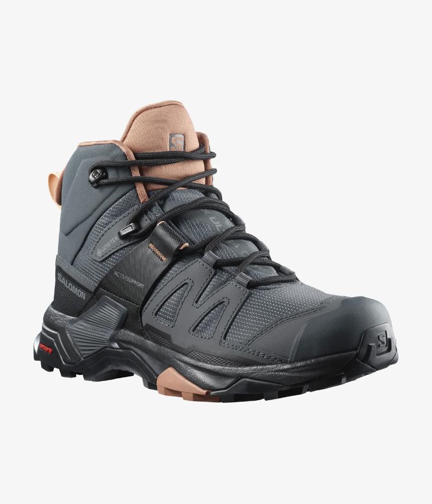 Salomon - X Ultra 4 Mid Gore-Tex - Women's - Ebony / Mocha Mousse / Almond Cream