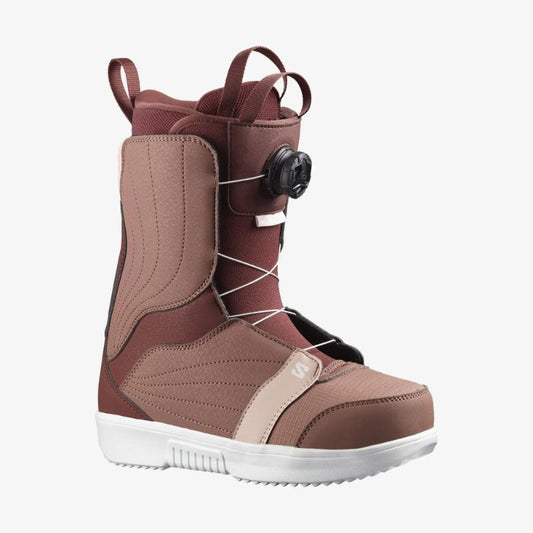 Salomon - Pearl Boa Snowboard Boots - Women's - Dusty Pink Burgundy Light Pink