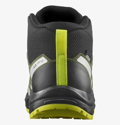 Salomon - XA Pro V8 Mid Climasalomon Waterproof Kids' - Black/Deep Lichen Green/Safety Yellow