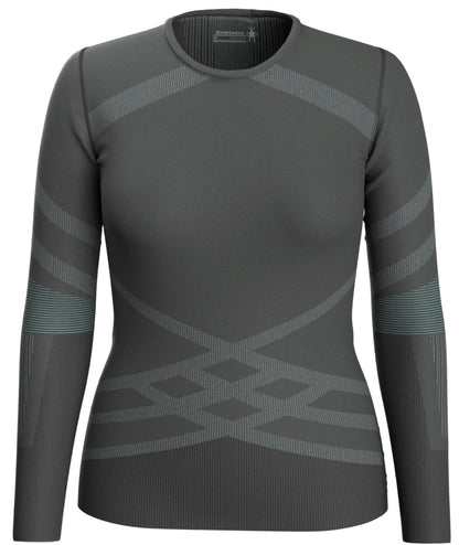 Smartwool - Intraknit Thermal Merino Base Layer Crew - Women's - Black / White