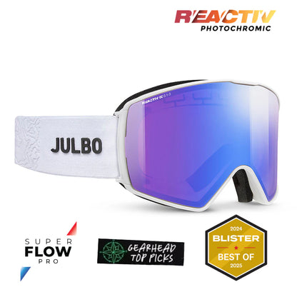 Julbo - Launcher Goggle - White LTD; REACTIV 1 3 Glare Control