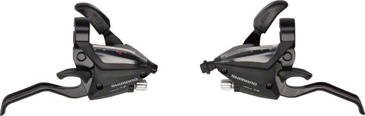 Shimano - ST-EF500 3 x 8-Speed Brake/Shift Lever Set Black - Black