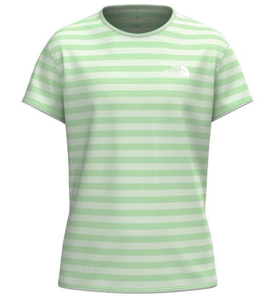 The North Face - Short Sleeve Tri-Blend Tee Girls - Misty Jade Stripe