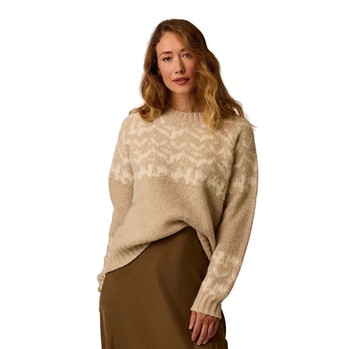 Carve Designs - Aria Fairisle Sweater - Linen Fairisle