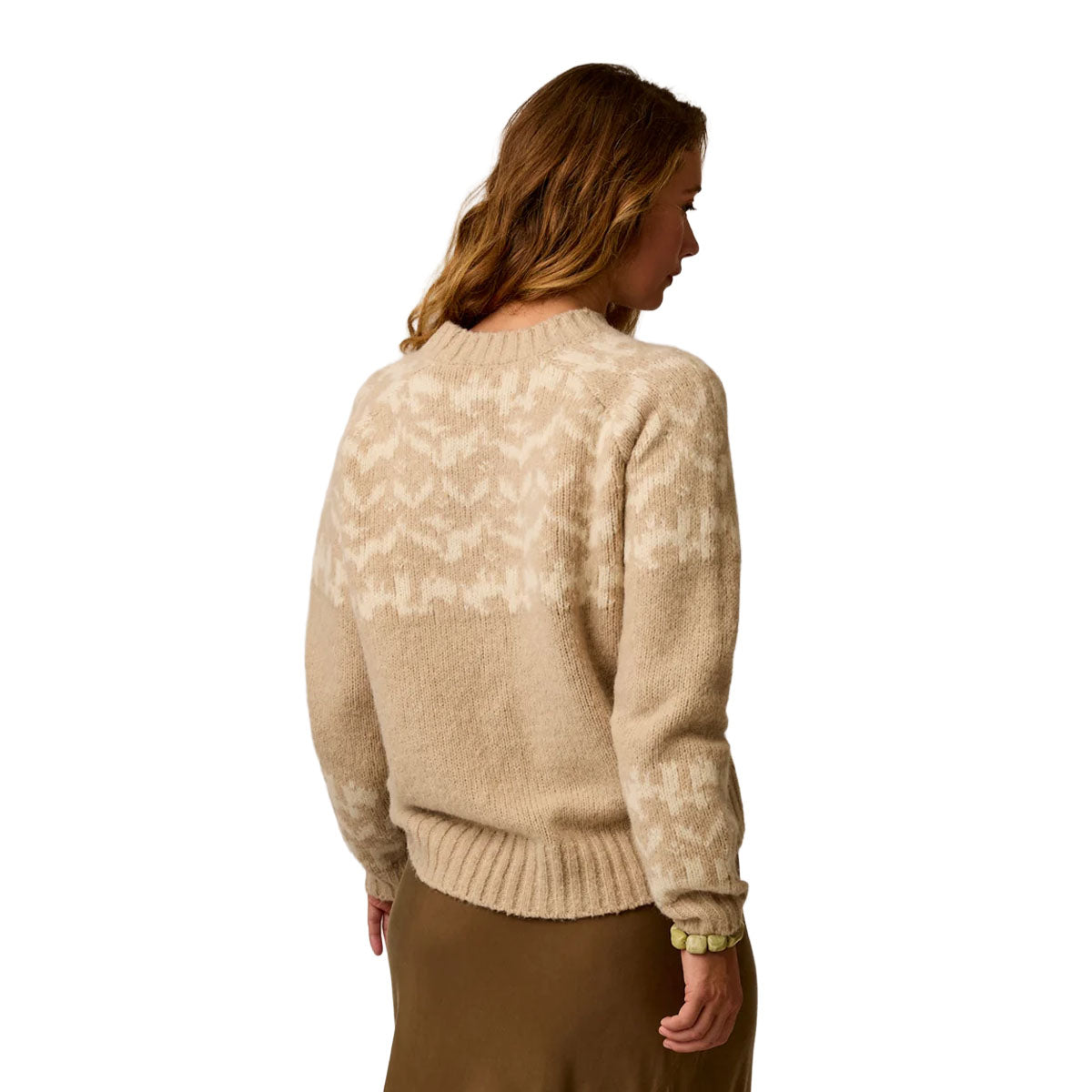 Carve Designs - Aria Fairisle Sweater - Linen Fairisle