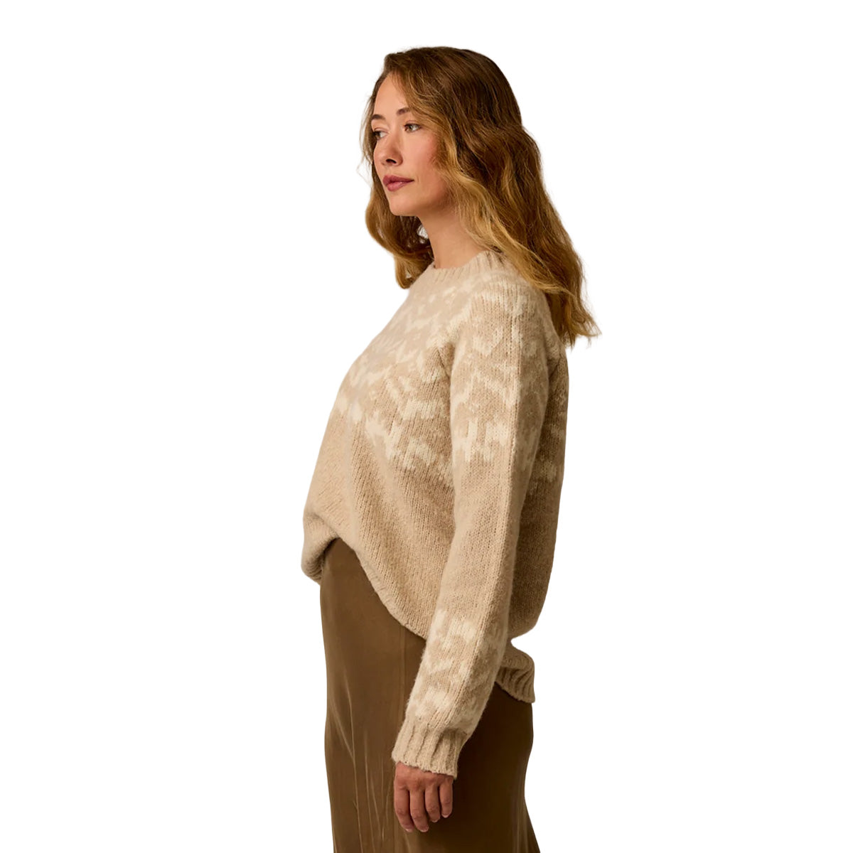 Carve Designs - Aria Fairisle Sweater - Linen Fairisle