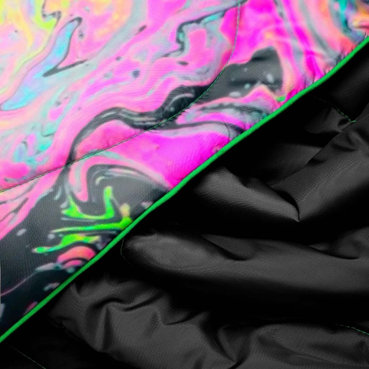 Rumpl - Original Puffy Blanket - Liquid Neon
