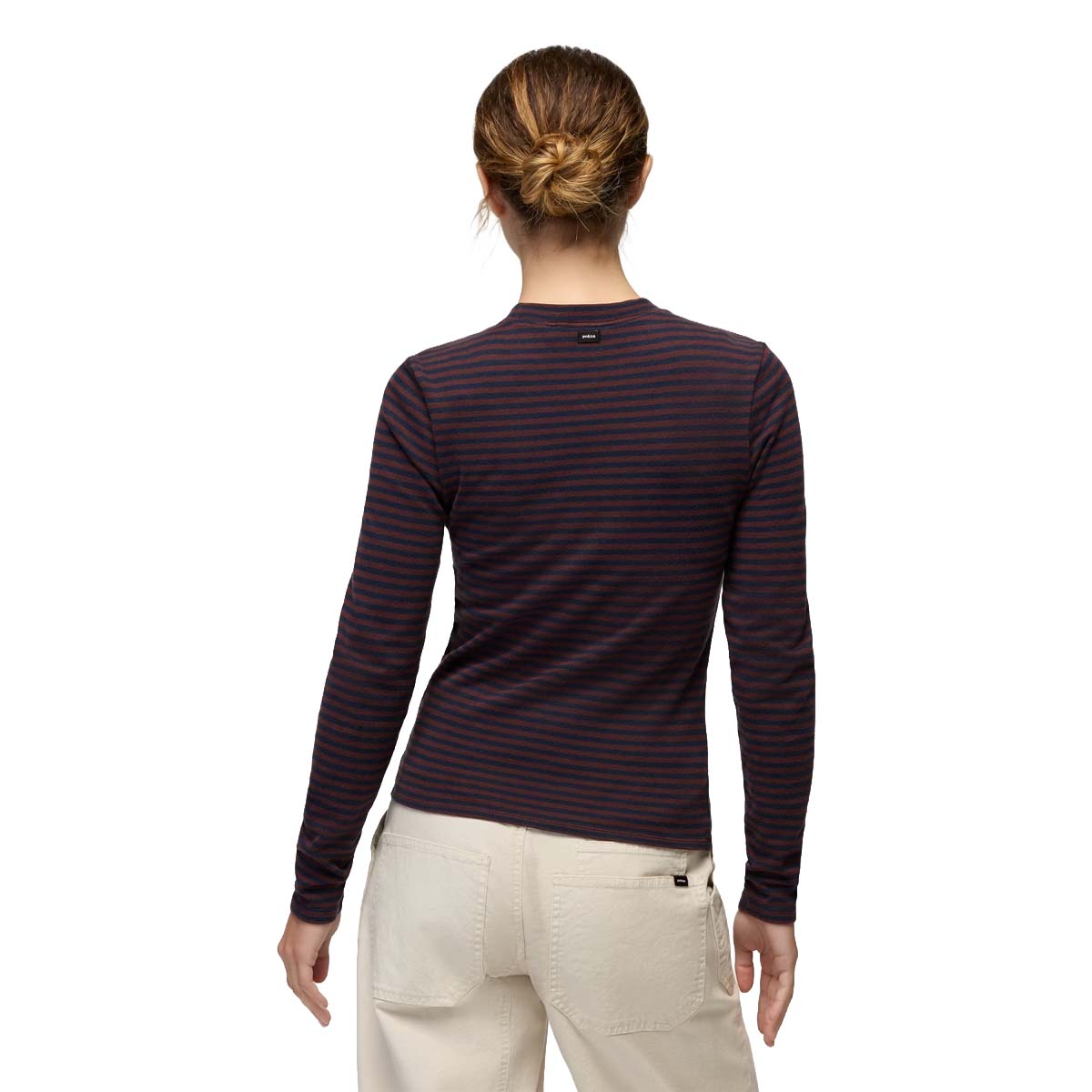 Prana - Lotus Long Sleeve Tee - Cacao Stripe