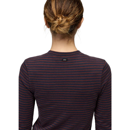 Prana - Lotus Long Sleeve Tee - Cacao Stripe