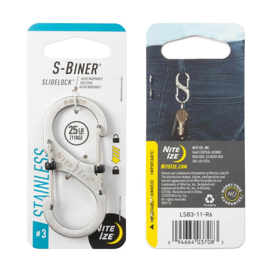 Nite Ize - S-Biner SlideLock Stainless Steel - Stainless