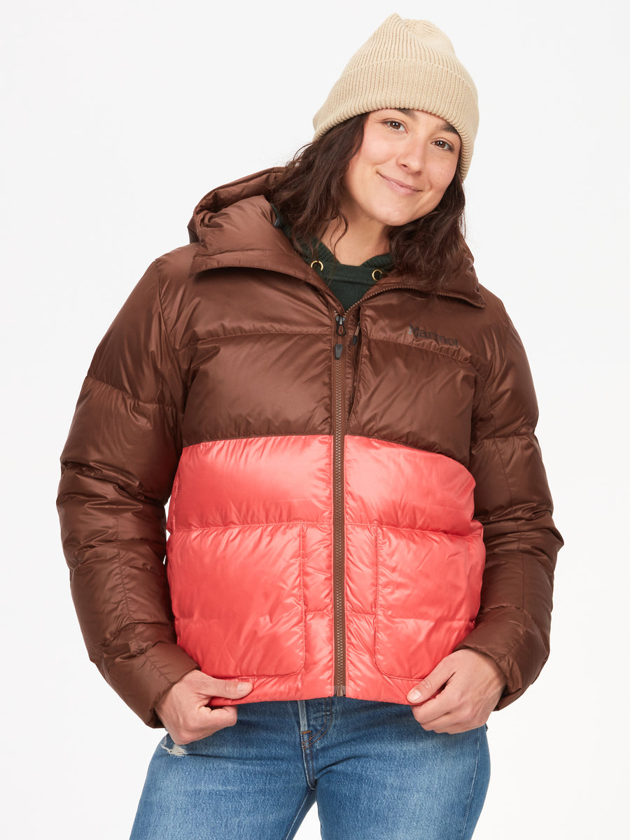 Marmot Women's Guides Down Hoody in Pinecone/Grapefruit Size: XS