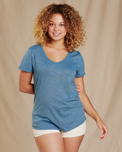 Toad and Co - Marley Short Sleeve V-Neck Tee - Iron