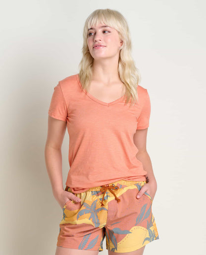 Toad and Co - Marley Short Sleeve V-Neck Tee - Skyway