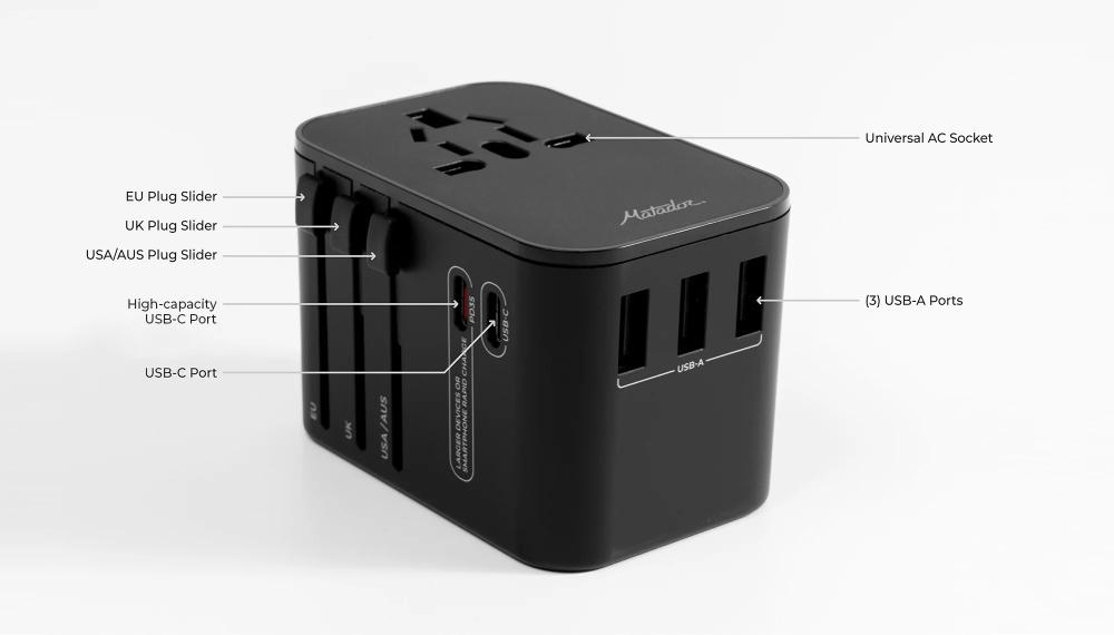 Matador - Global Travel Adapter - Black
