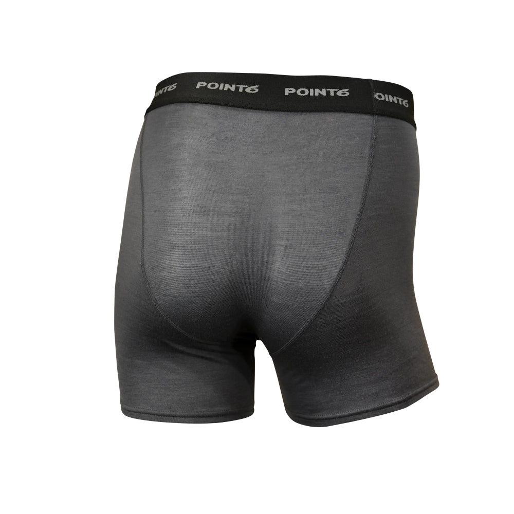 Point6 - Mens Merino Boxer Briefs - Charcoal