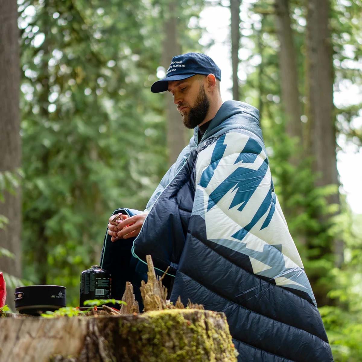 Rumpl - Original Puffy Blanket - Midnight Mountain Peak