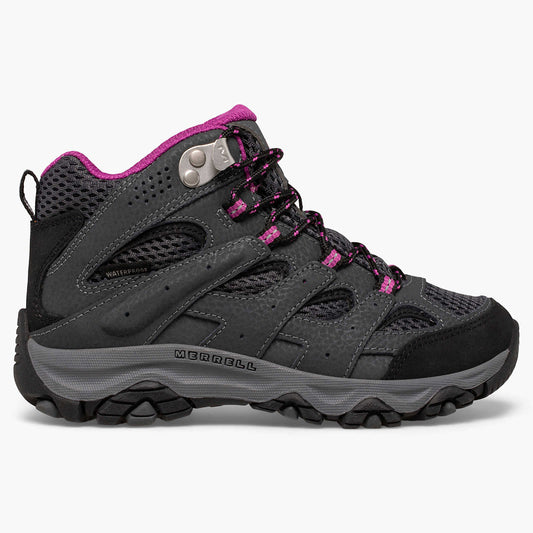 Merrell - Moab 3 Mid Waterproof - Big Kids - Granite/Berry