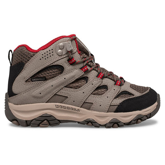Merrell - Moab 3 Mid Waterproof - Big Kids - Boulder/Red
