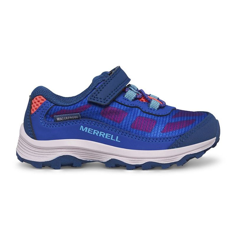 Merrell - Little Kids Moab Speed Low A/C JR WP - Kids - Navy/Hi Viz