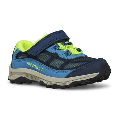 Merrell - Little Kids Moab Speed Low A/C JR WP - Kids - Navy/Hi Viz