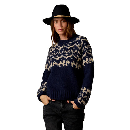 Carve Designs - Aria Fairisle Sweater - Navy Fairisle