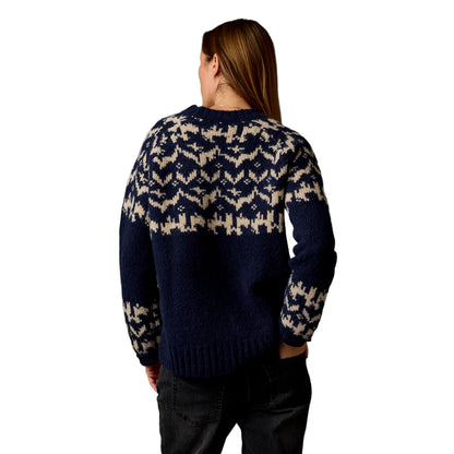 Carve Designs - Aria Fairisle Sweater - Navy Fairisle