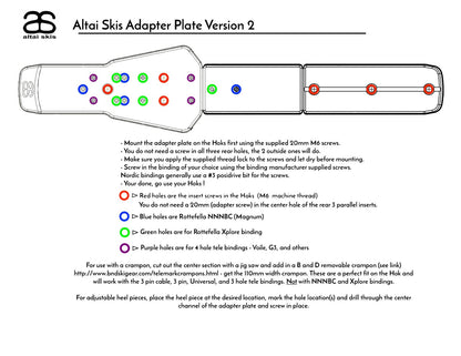 Altai Skis - Adapter Plates for Hok v2 - Pair