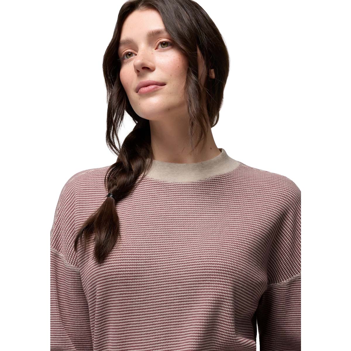 Prana - Touchstone Long Sleeve Crew - Newberry Heather Stripe