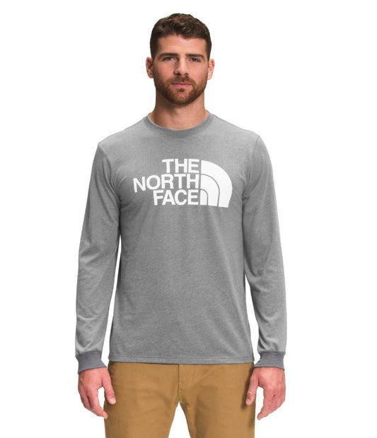 The North Face - Men's Long Sleeve Half Dome Tee - TNF Medium Grey Heather/TNF White