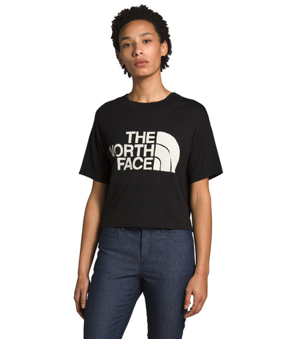 The North Face - Short Sleeve Half Dome Crop Tee - Women's - TNF White/Ombre Graphic