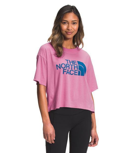 The North Face - Short Sleeve Half Dome Crop Tee - Women's - TNF White/Ombre Graphic