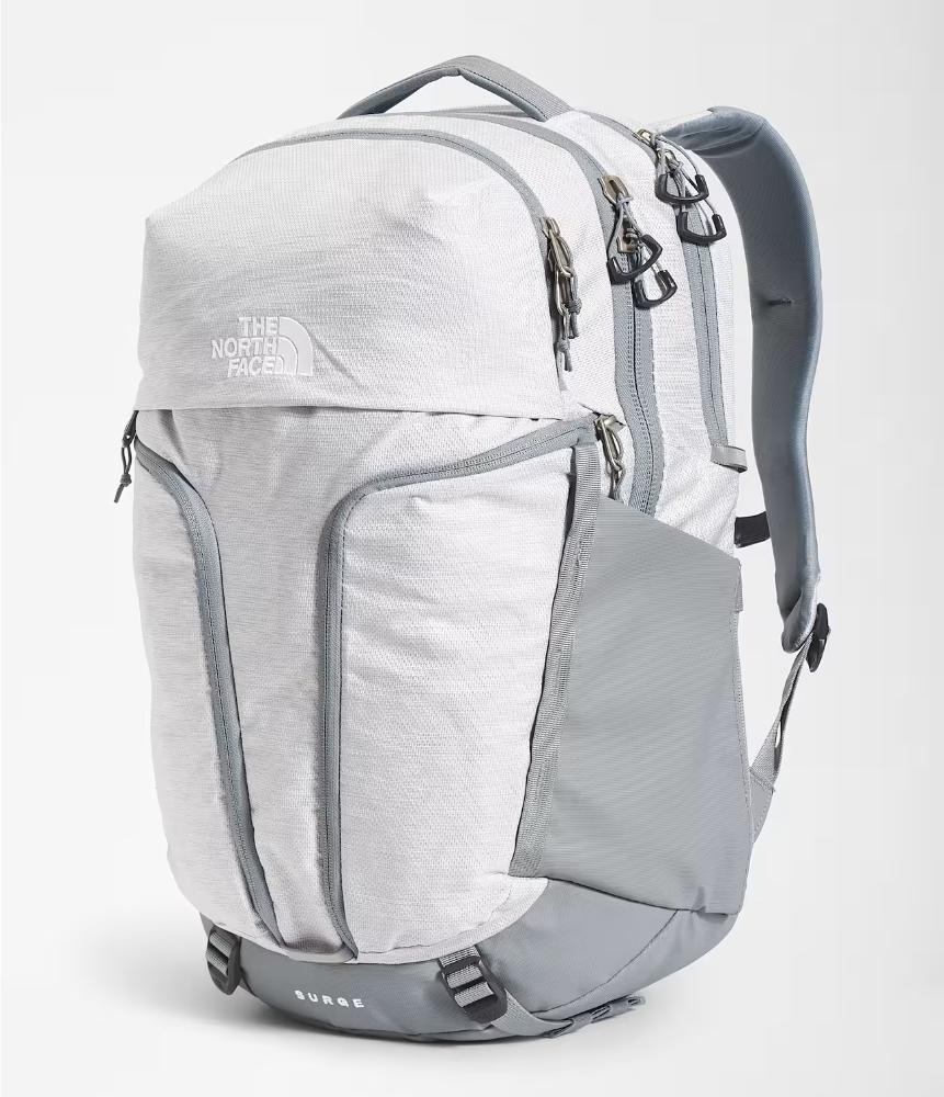 The North Face Women's Surge Backpack TNF White/Metallic Melange
