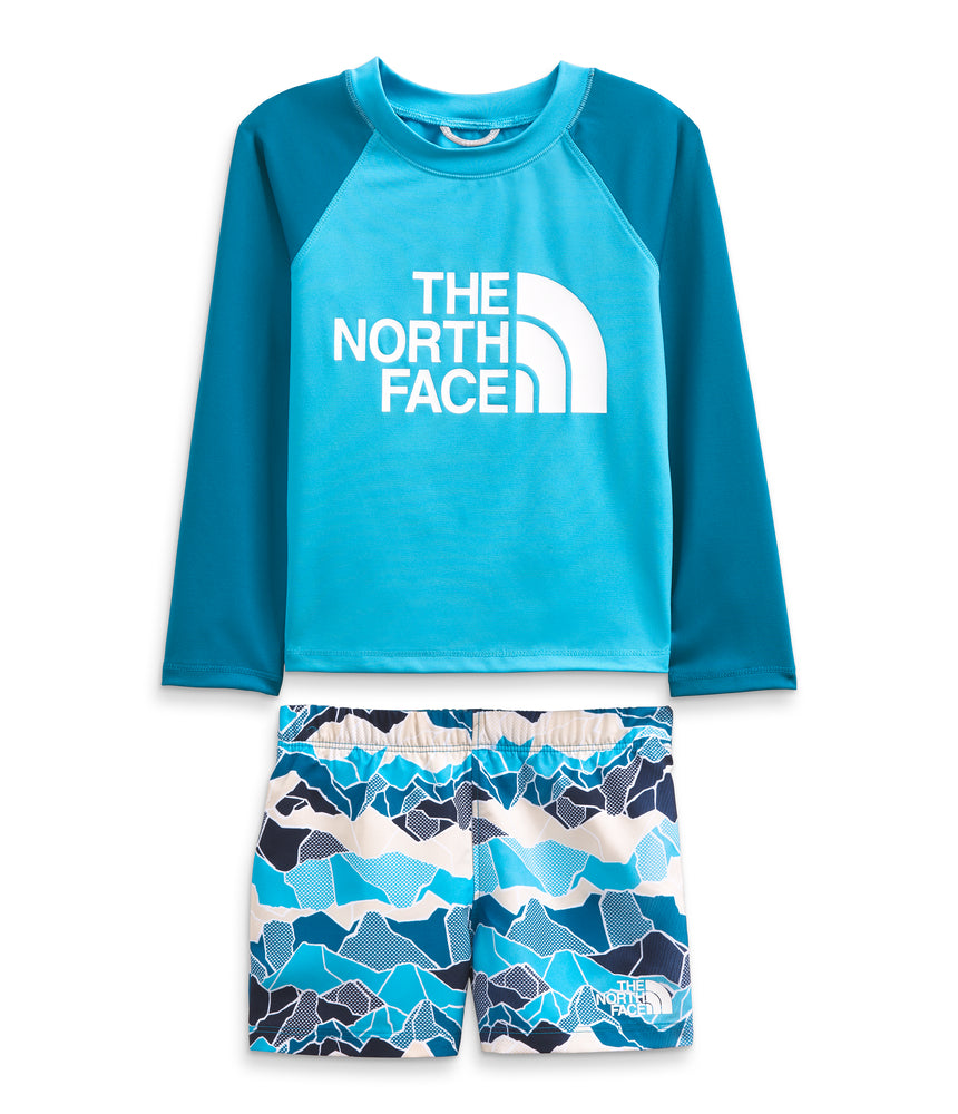 The North Face - Toddler Long Sleeve Sun Set - Banff Blue Mountain Camo Print