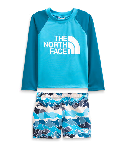 The North Face - Toddler Long Sleeve Sun Set - Banff Blue Mountain Camo Print