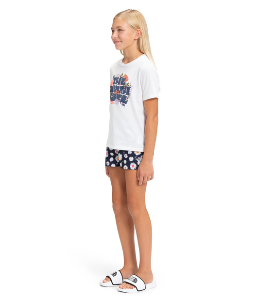 The North Face - Amphibious Class V Water Short - Girl's - TNF Navy/TNF White Phantom Half Dome Print