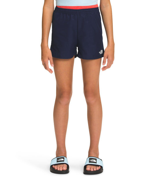 The North Face - Amphibious Class V Water Short - Girl's - TNF Navy/TNF White Phantom Half Dome Print