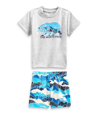 The North Face - Infant Cotton Summer Set - Lilac Sachet Pink Mountain Camo Print