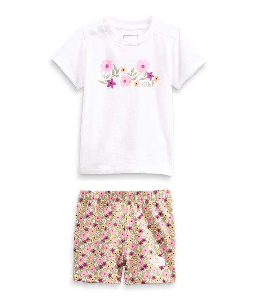The North Face - Infant Cotton Summer Set - Lilac Sachet Pink Mountain Camo Print
