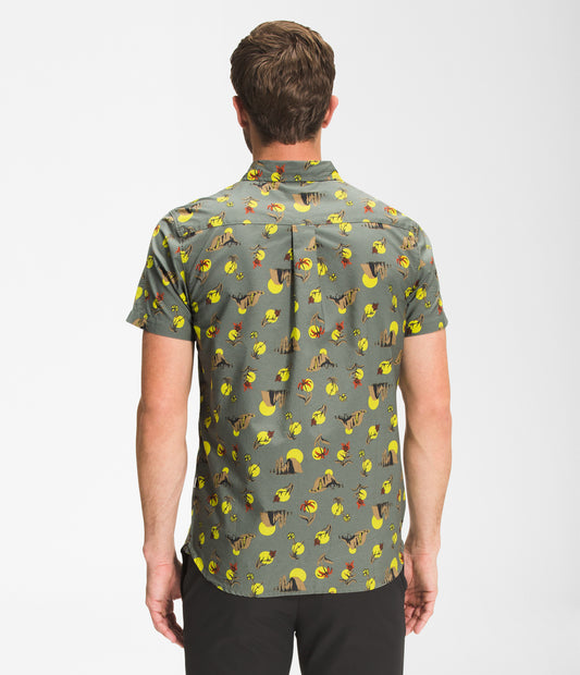 The North Face - Short Sleeve Baytrail Pattern Shirt - Men's - Gardenia White Snakes On A Plain Multi Print