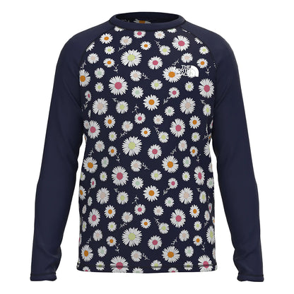 The North Face - Amphibious Long Sleeve Sun Tee Girls - Sharp Green Heather