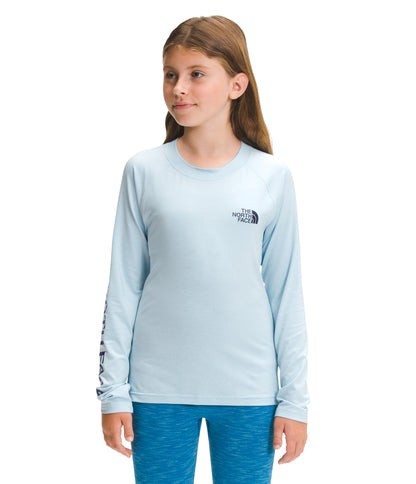 The North Face - Amphibious Long Sleeve Sun Tee Girls - Beta Blue Heather