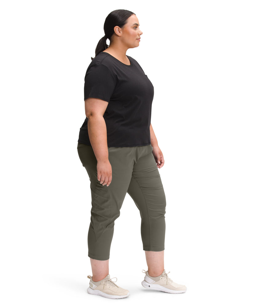 The North Face - Aphrodite Motion Capri - Women's Plus - New Taupe Green