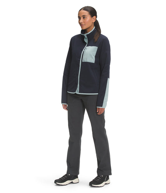 The North Face - W Snap Front Mountain Sweatshirt - Aviator Navy/Silver Blue