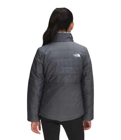 The North Face - Reversible Mossbud Swirl Jacket - Girls - Vanadis Grey Heather/Gardenia White