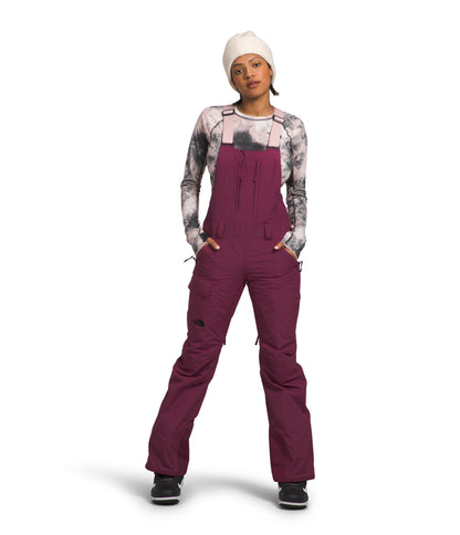 The North Face - Freedom Insulated Bib - Women's - Topaz Tonal Mountainscape Print