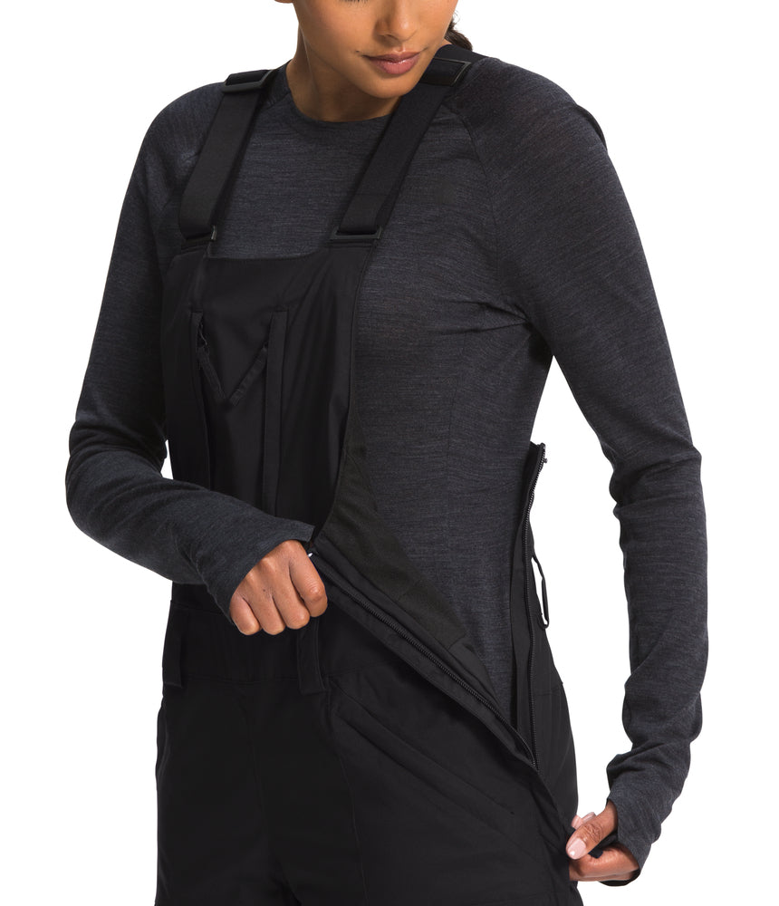 The North Face - Freedom Insulated Bib - Women's - Topaz Tonal Mountainscape Print