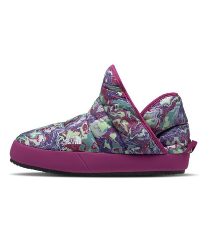 The North Face - ThermoBall Traction Bootie - Youth - Peak Purple Terrain Multi-Print/Fuschia Pink